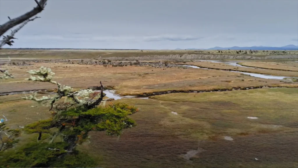 Paisagem da Patagônia de um ângulo diferente