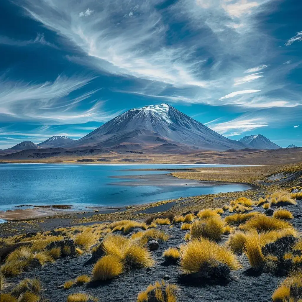 Paisagem deslumbrante do Chile com destaque para a Cordilheira dos Andes, o Deserto do Atacama e o Oceano Pacífico