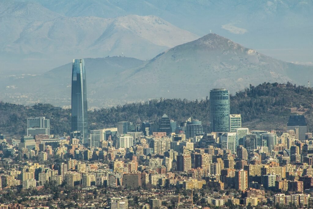 foto aérea da cidade