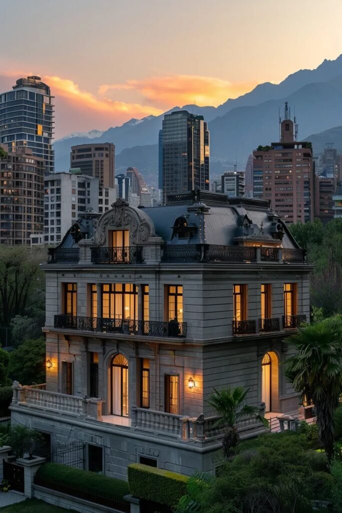 uma vista panorâmica deslumbrante de santiago, com a cordilheira dos andes ao fundo, capturando a vibrante mistura de arquitetura moderna e colonial da cidade sob uma luz suave do pôr do sol. uma vista panorâmica deslumbrante de santiago, com a cordilheira dos andes ao fundo, capturando a vibrante mistura de arquitetura moderna e colonial da cidade sob uma luz suave do pôr do sol.