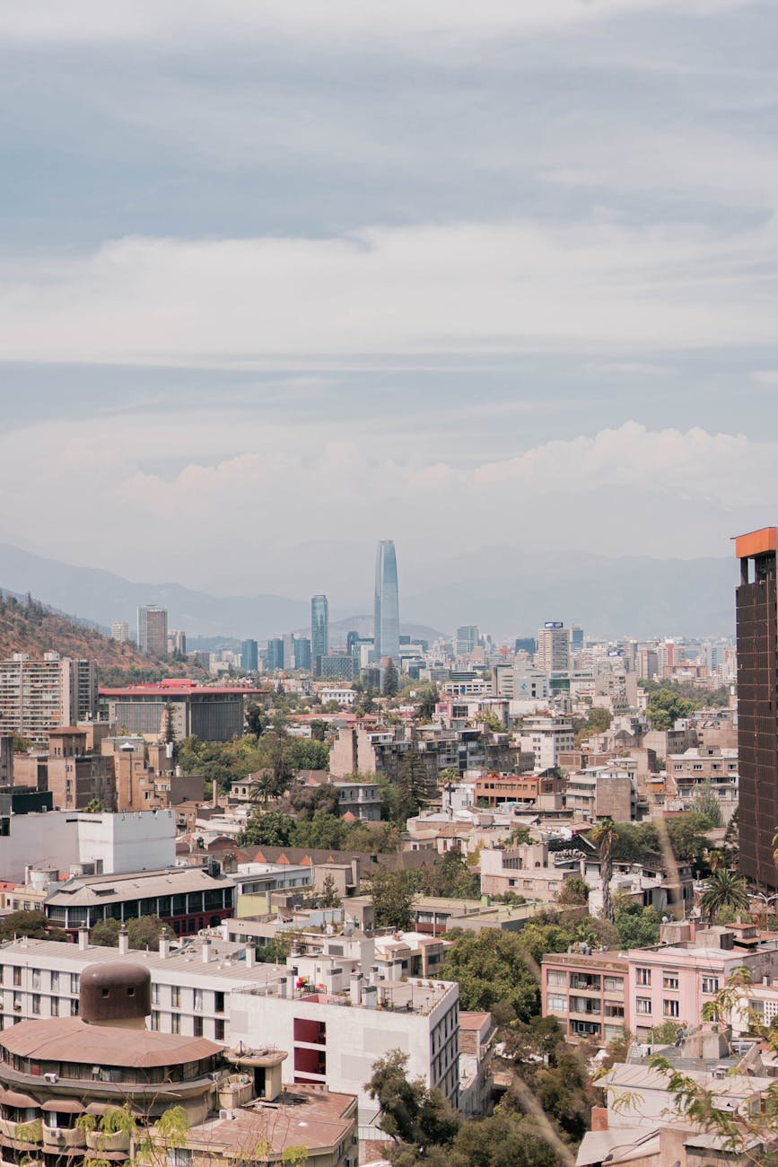 a paisagem urbana em santiago, chile