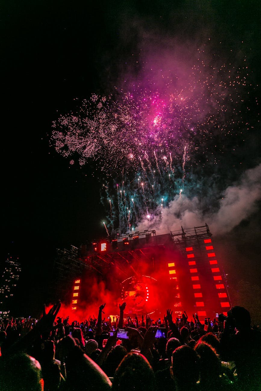 group of people gathering in concert