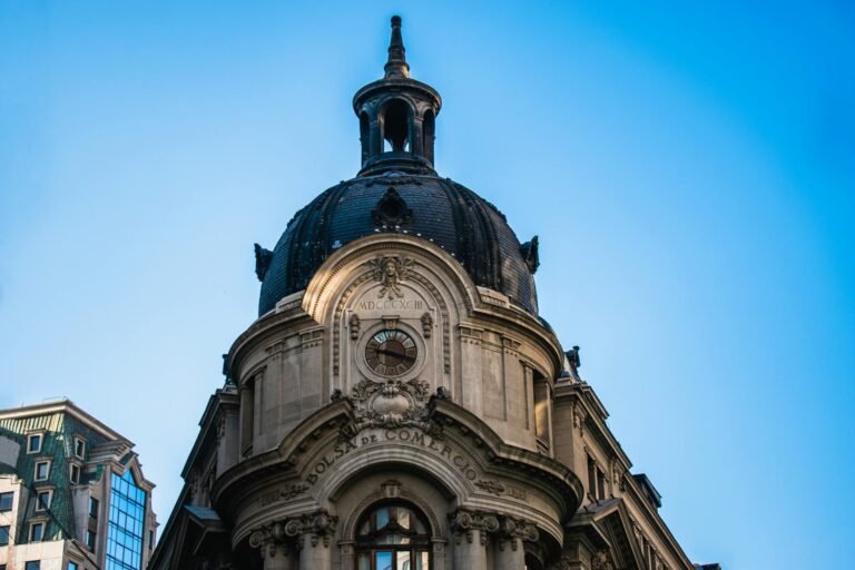 the santiago stock exchange building in chile