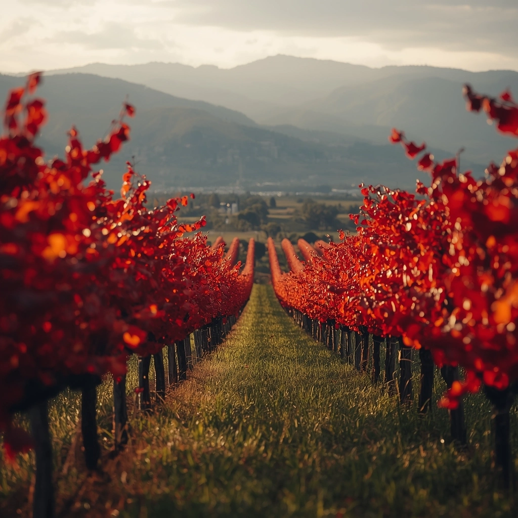Outono tempo de vinho e paisagens douradas