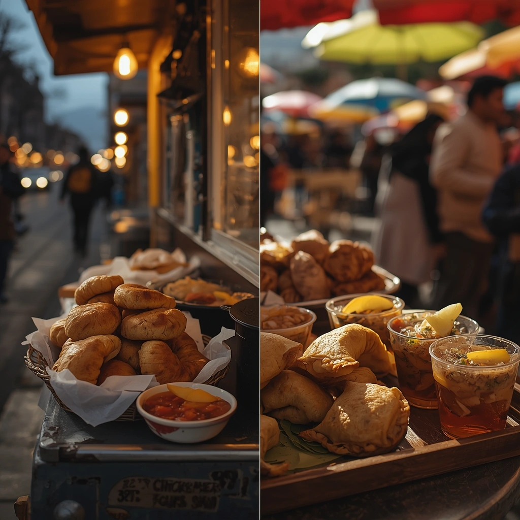 Pratos Sazonais e Comidas de Rua Típicas do Chile