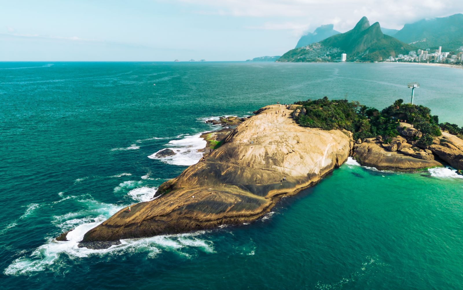 Vista aérea Pedra Arpoador