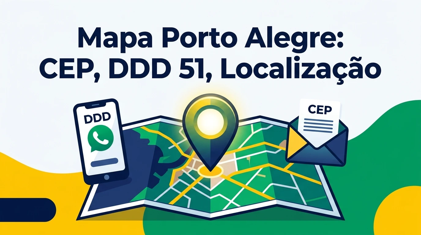 Mapa Porto Alegre CEP DDD