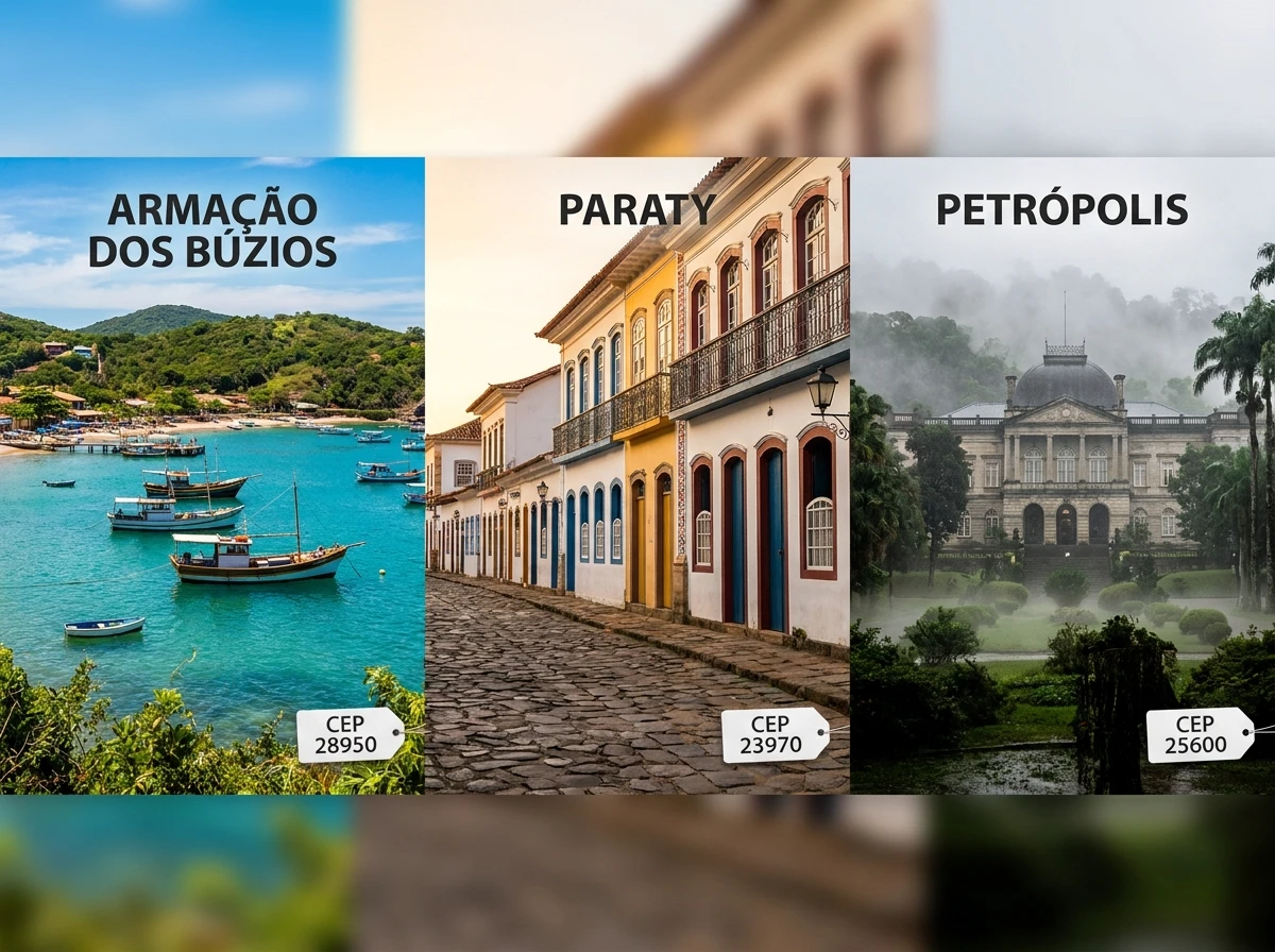 Principais Destinos Turísticos e seus CEPs