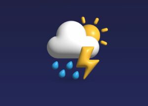 Ícone 3D clima misto