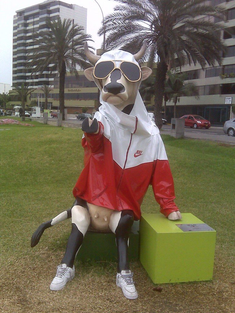 Vaca estilosa óculos Nike