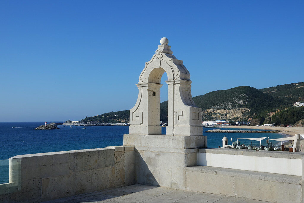 Arco de pedra, mar, costa