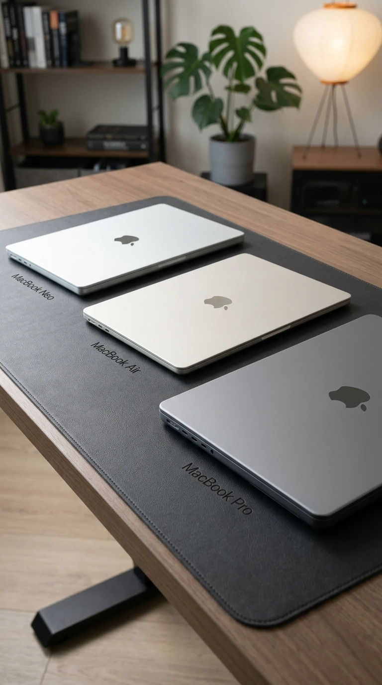 A linha de notebooks: MacBook Neo, Air e Pro