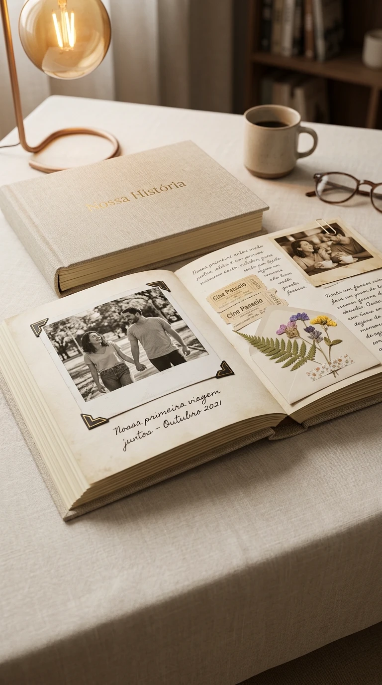 Álbum de Scrapbook com a História de Vocês