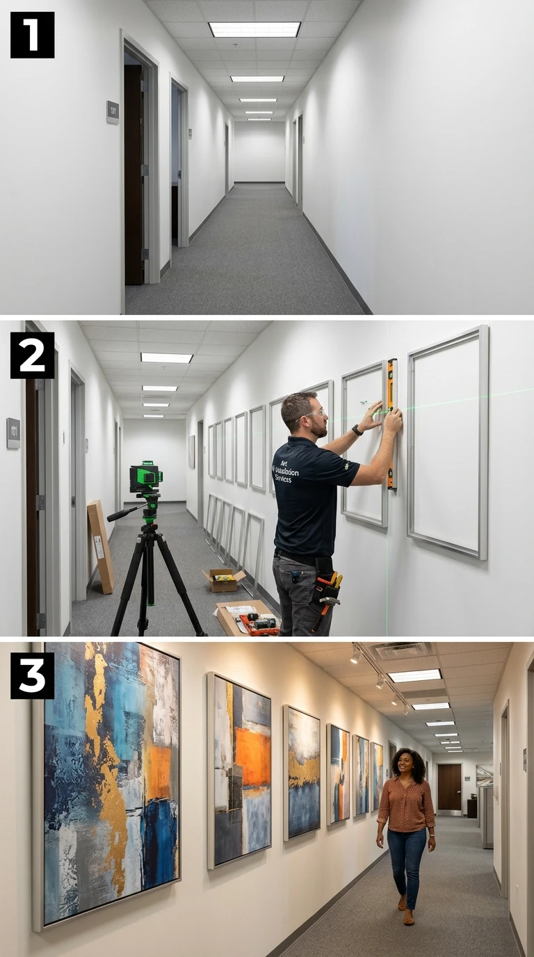 Arte corporativa na parede