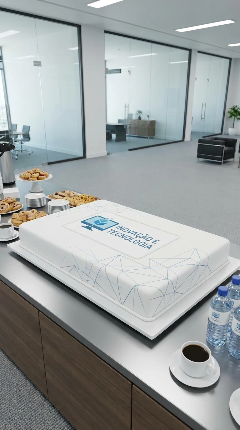 Bolo corporativo para eventos de empresa de tecnologia
