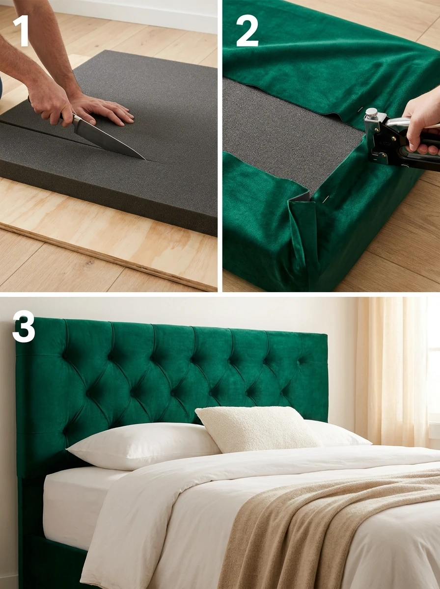 Cabeceira estofada DIY