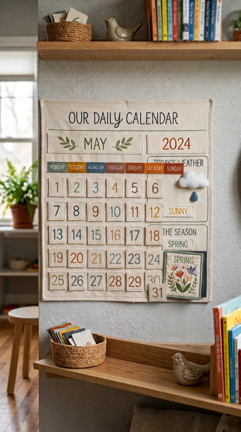 Calendário visual interativo