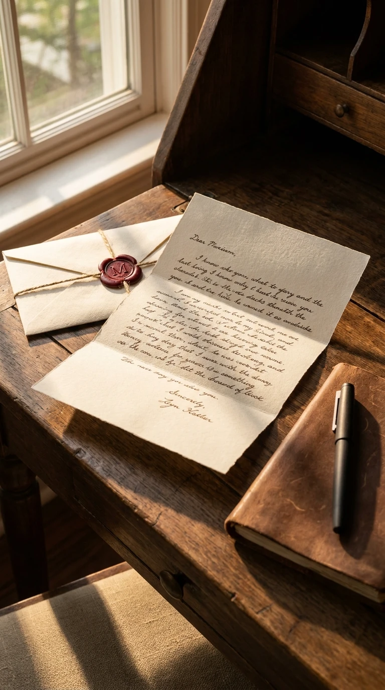 Carta Manuscrita com Embrulho Especial