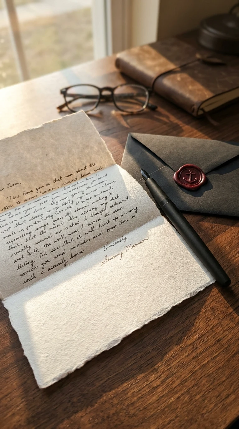 Carta Manuscrita com Envelope Especial