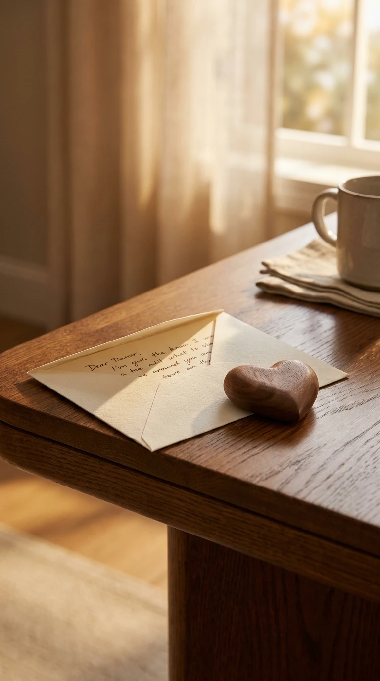 Carta Manuscrita com Presente Simbólico