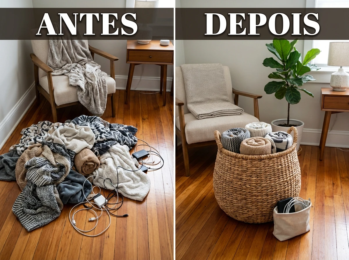 Cesta de vime pra organizar