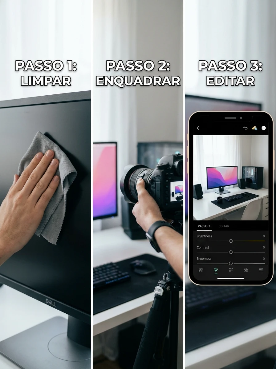 Como fotografar o seu próprio setup: passo a passo