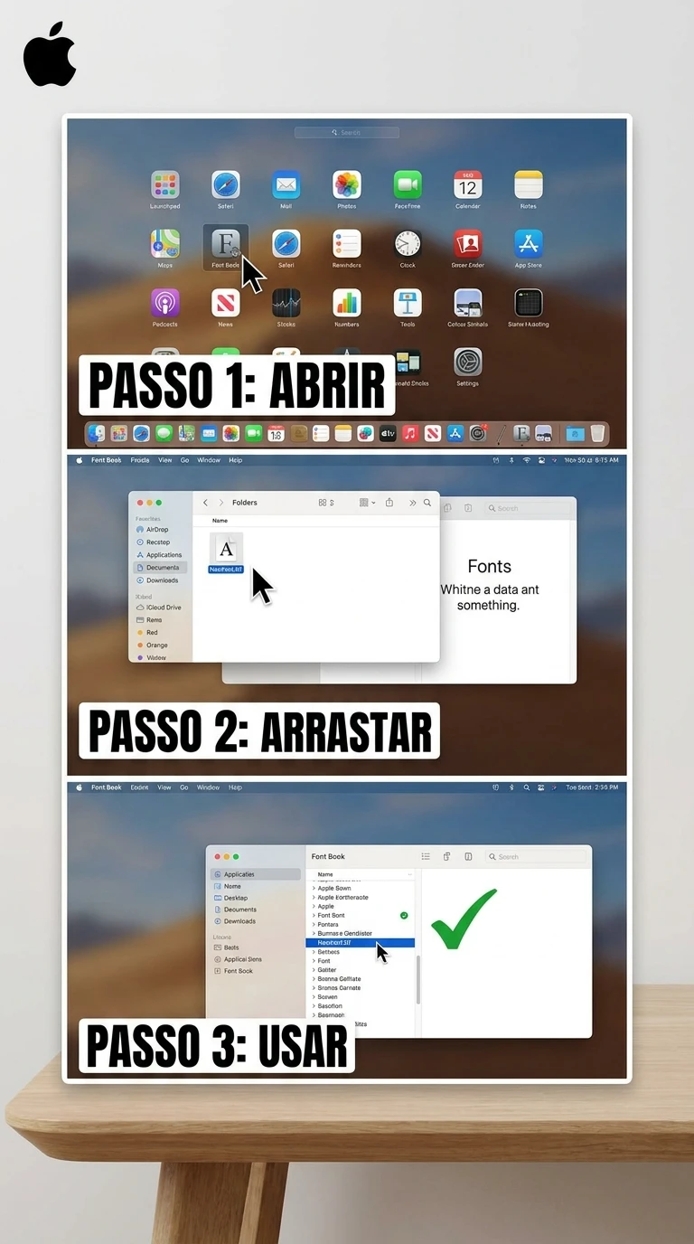Como instalar uma fonte no Mac