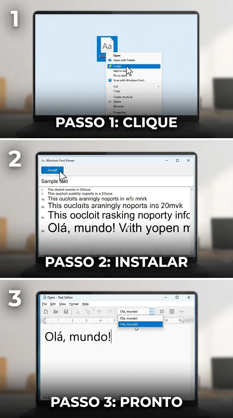 Como instalar uma fonte no Windows
