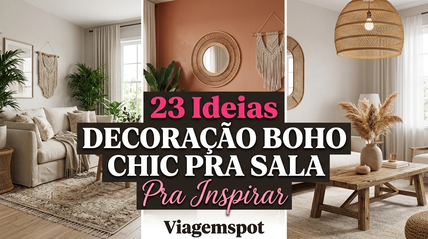 Decoração boho chic em salas