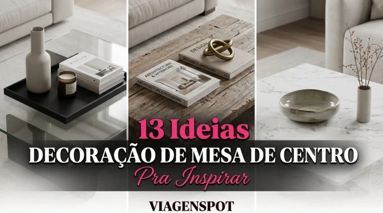 Decoração de mesas de centro