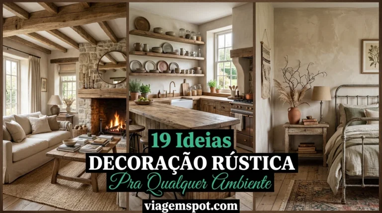Ambientes rústicos, sala, cozinha, quarto.