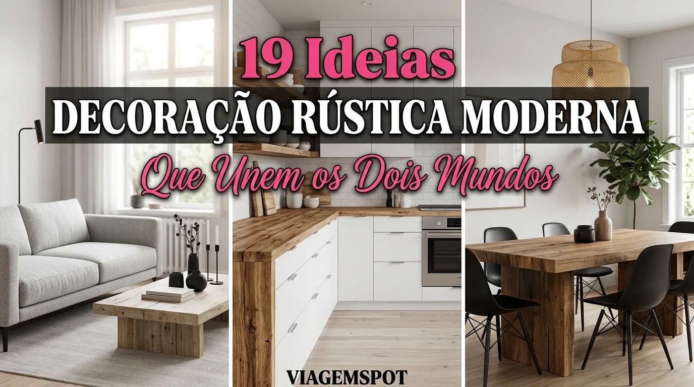Decoração rústica moderna ambientes interiores