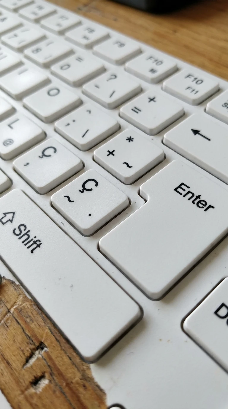 Teclado branco de computador