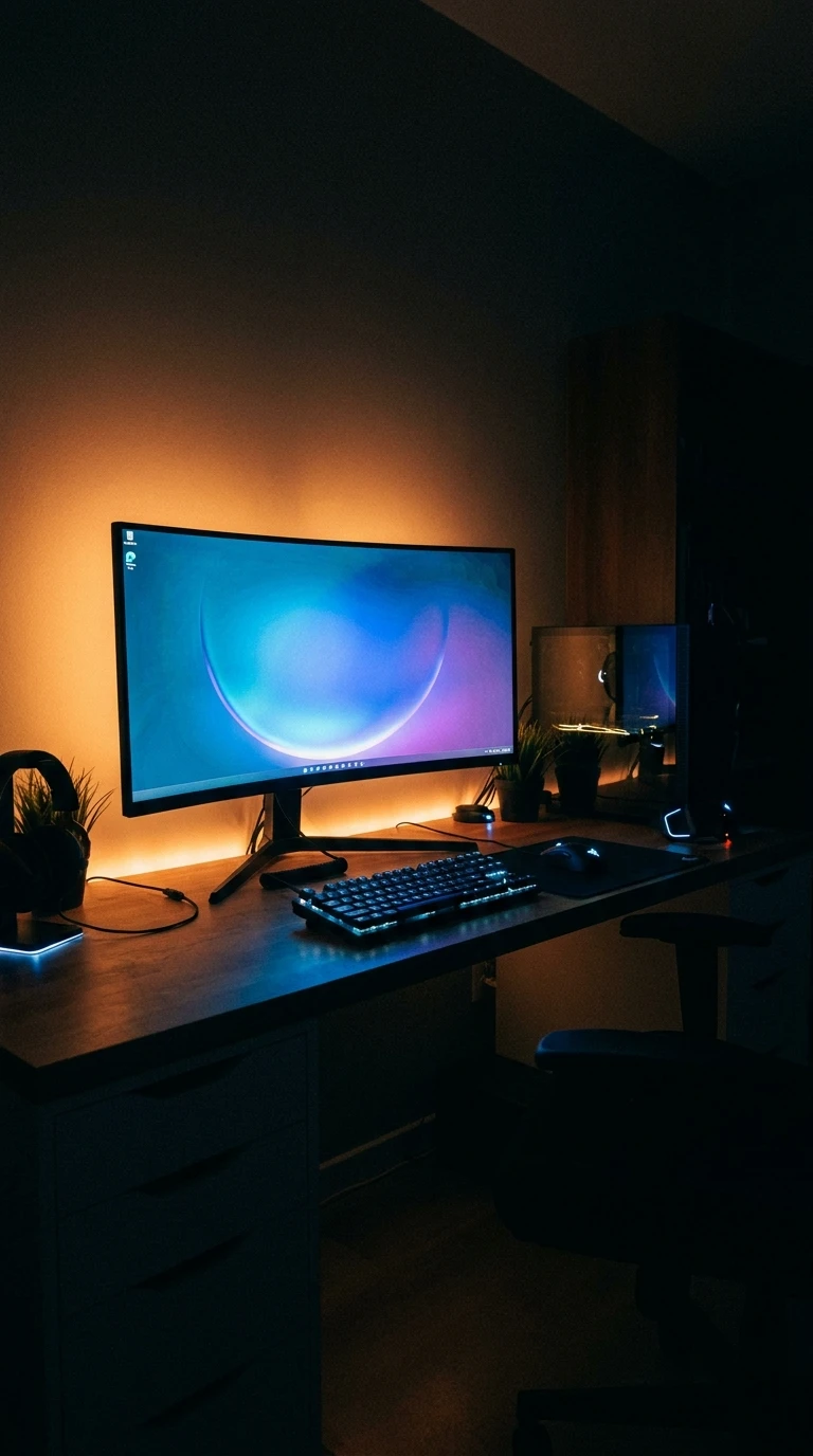 Fotografe à noite com a luz do próprio setup