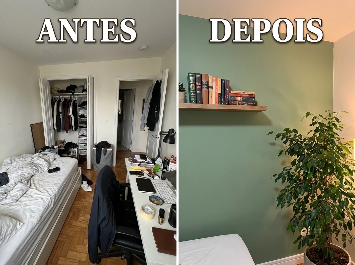 Fundo de videochamada como projeto de decoração