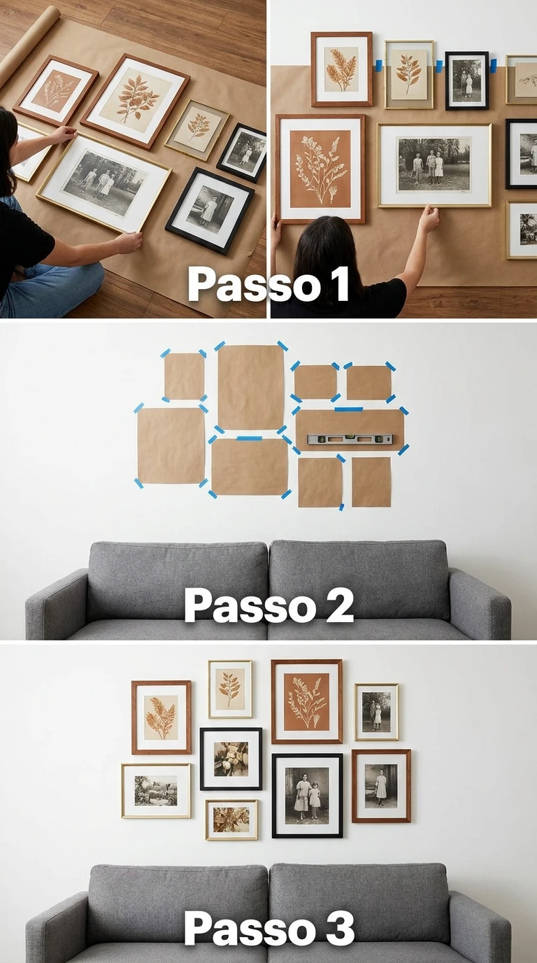 Galeria de quadros na parede