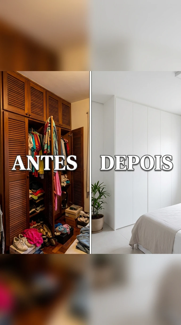 Guarda-roupa com portas lisas