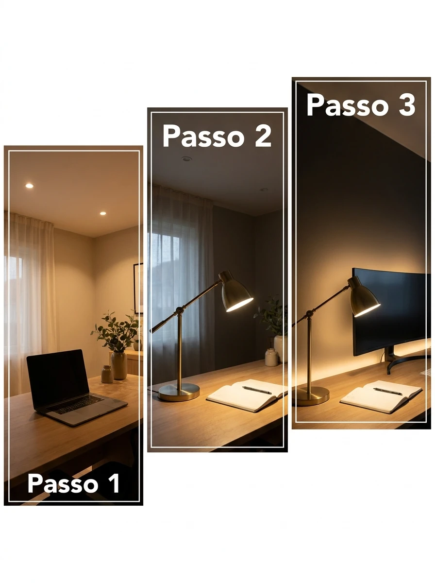 Iluminação em três camadas