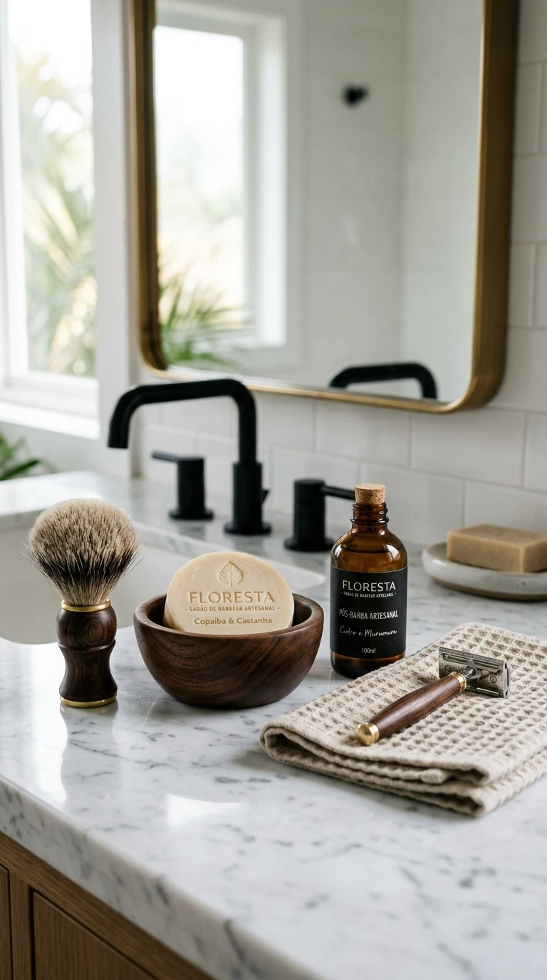 Kit de Barbear com Produtos Artesanais Brasileiros