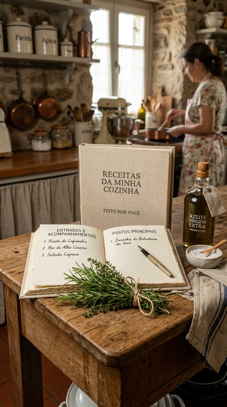 Livro de Receitas Artesanal Feito por Você