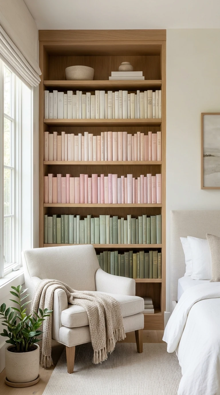 Livros empilhados por cor