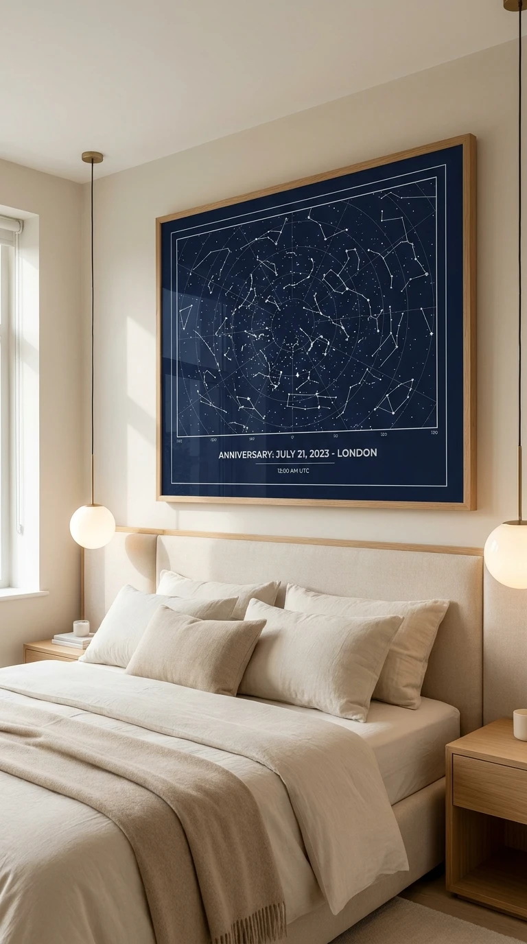 Mapa Estelar Impresso e Emoldurado