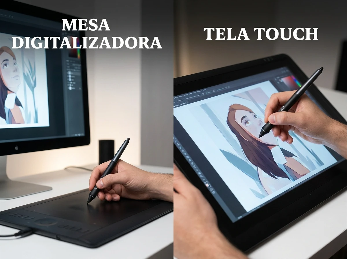 Mesa digitalizadora ou tela sensível ao toque: uma decisão separada do computador