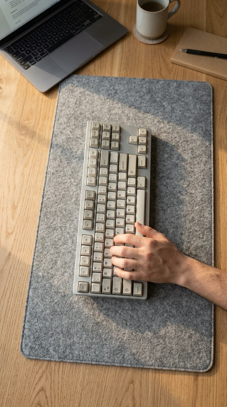 Mesa e teclado: uma decisão que anda junto