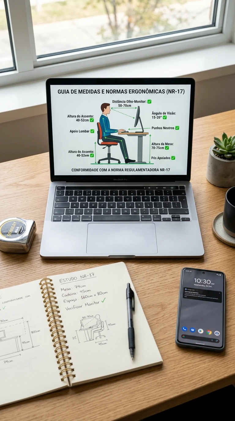 Onde conferir medidas e normas de ergonomia