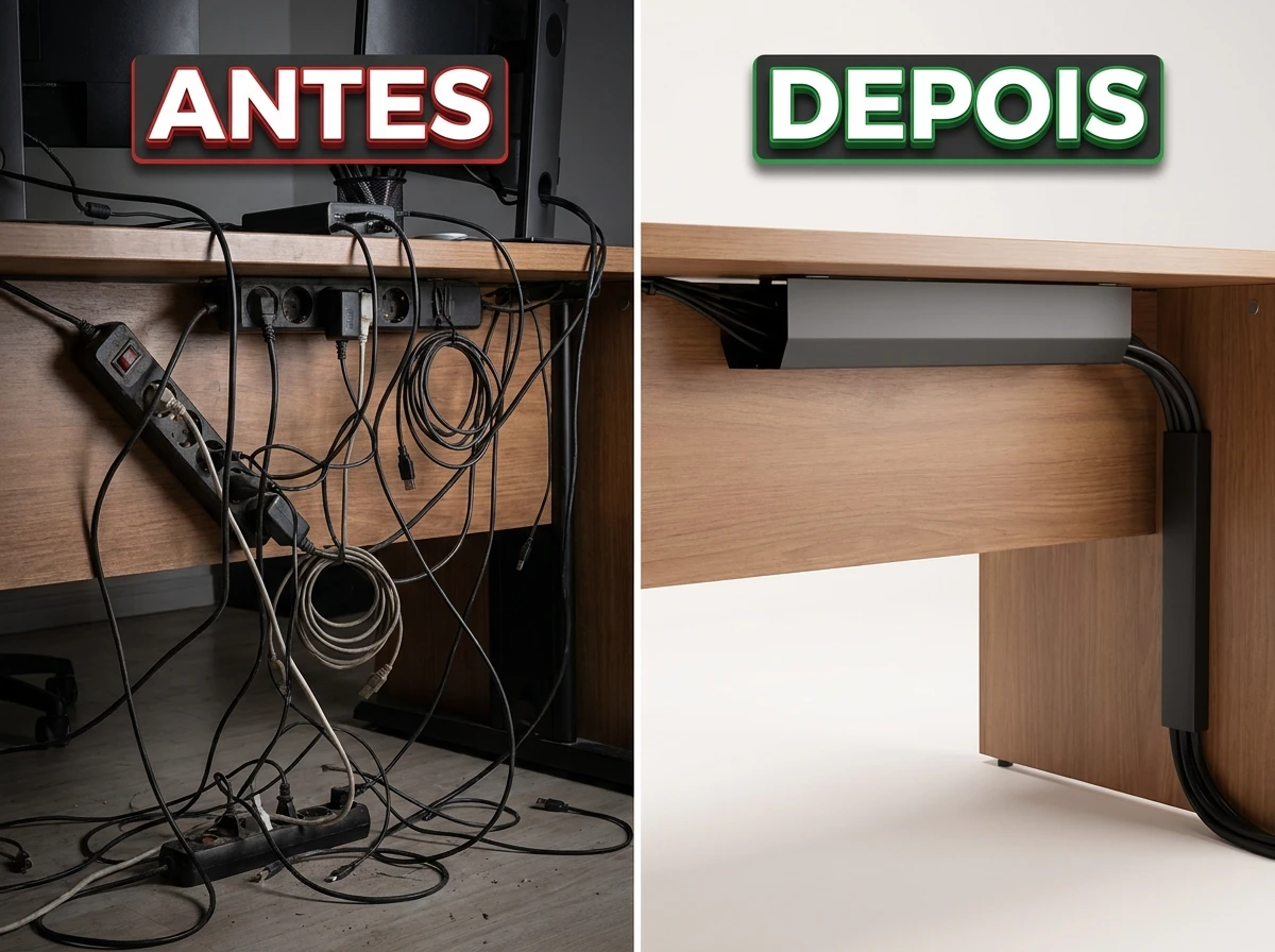 Organize os cabos antes de decorar qualquer coisa