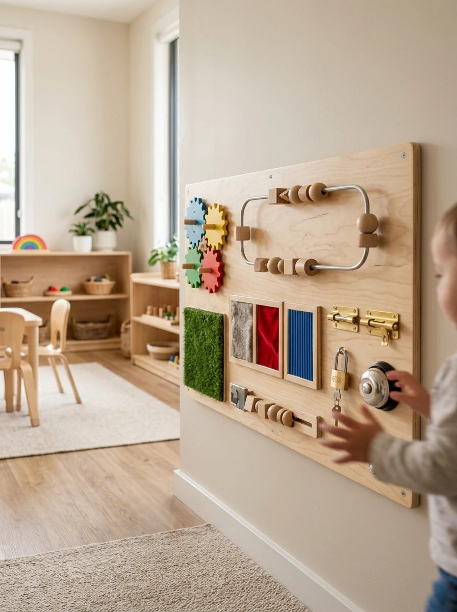 Painel sensorial na parede