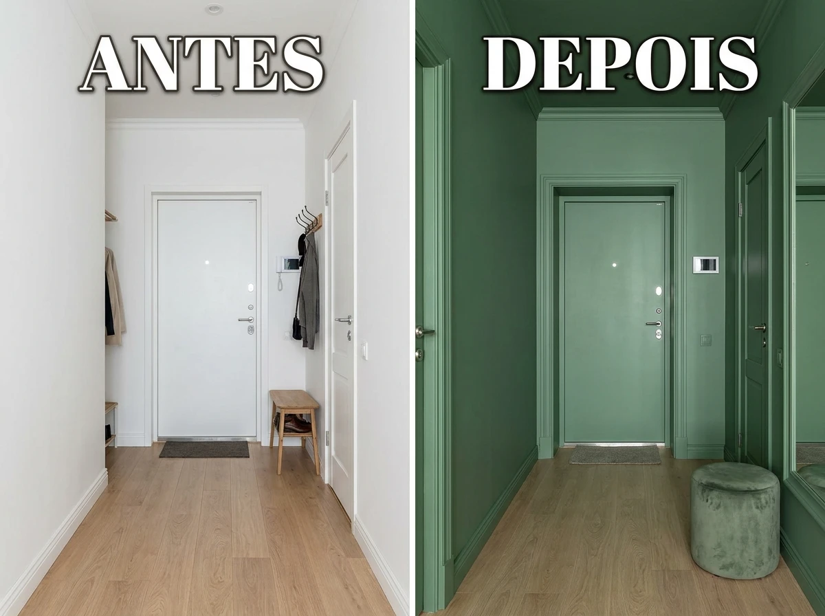 Parede de cor de destaque