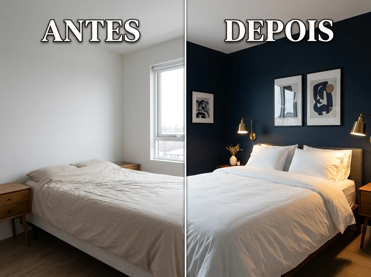 Parede de destaque colorida