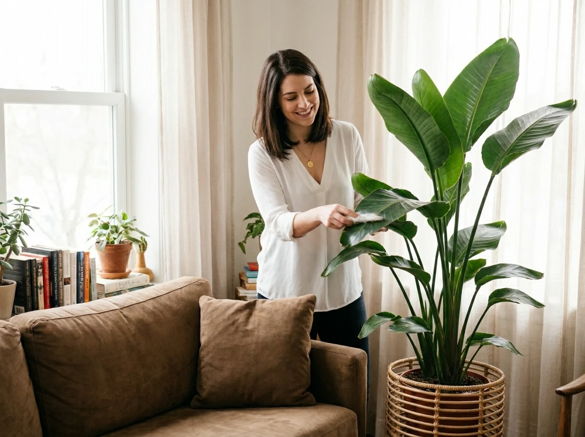 Planta grande no canto